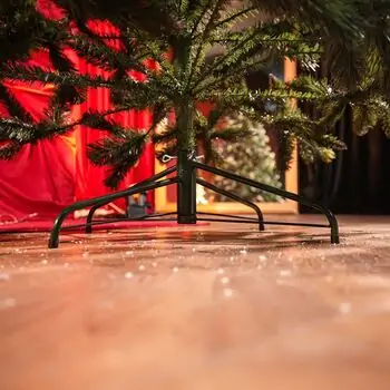 Diamant Green Christmas Tree With Mixed Silicone Needle And Red Viburnum Berries PE+ PVC 220CM - ნაძვის ხე შერეული სილიკონის წიწვებით და კენკრით, 13 image