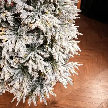 Snow-Covered Christmas Tree With Lights საახალწლო ნაძვის ხე დათოვლილი ტოტებით და განათებით 240 სმ, 13 image