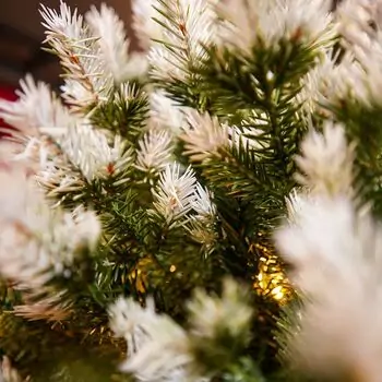 Christmas Tree With Lights 180 CM PE+PVC საახალწლო ნაძვის ხე, შერეული სილიკონის წიწვებით და განათებით, 7 image