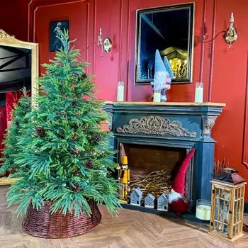 Christmas Tree PE With Pine Cones 180 CM - ნაძვის ხე 100% სილიკონი, გირჩით, 3 image