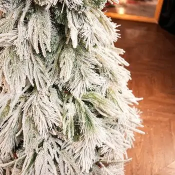 Snow-Covered Christmas Tree With Pine Cones 210 CM ნაძვის ხე დათოვლილი, შერეული სილიკონის ტოტებით და გირჩით, 4 image