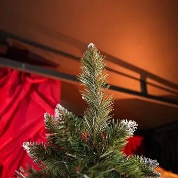 Diamant Green Christmas Tree With Mixed Silicone Needle And Red Viburnum Berries PE+ PVC 220CM - ნაძვის ხე შერეული სილიკონის წიწვებით და კენკრით, 3 image