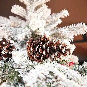 Winter Wonder Snow-Covered Christmas Tree 240 CM With Pine Cones საახალწლო ნაძვის ხე დათოვლილი ტოტებით და გირჩით 240  სმ (OT2084), 10 image