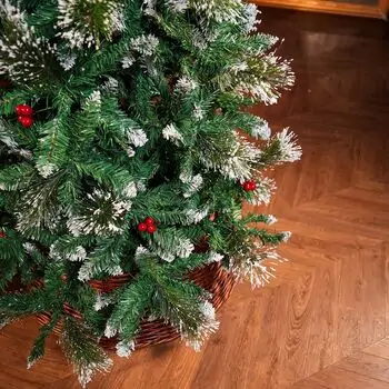 Christmas Tree With Snow-Covered Branches And Berries 180 CM ნაძვის ხე დათოვლილი ბოლოებით და კენკრით (OT2077), 9 image