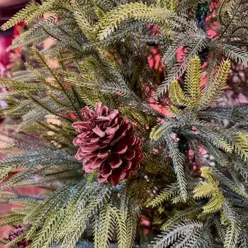 Christmas Tree PE With Pine Cones 180 CM - ნაძვის ხე 100% სილიკონი, გირჩით, 6 image