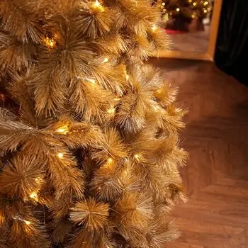 Champange Gold Christmas Tree 210 CM With Lights - საახალწლო ნაძვის ხე განათებით, 3 image