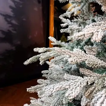 Snow-Covered Christmas Tree PE+PVC 240 CM - დათოვლილი ნაძვის ხე შერეული სილიკონის წიწვებით, 3 image
