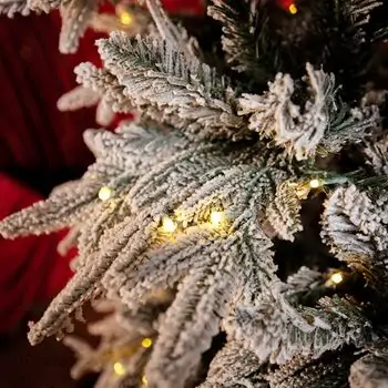 Snow-Covered Christmas Tree With Lights საახალწლო ნაძვის ხე დათოვლილი ტოტებით და განათებით 240 სმ, 9 image