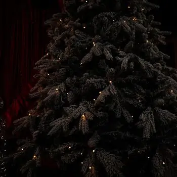Angel Glow Christmas Tree 210 CM With Pine Cones And Lights, PE + PVC Snow-Covered ნაძვის ხე სილიკონის შერეული ტოტებით, გირჩით და განათებით, 10 image