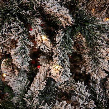 Christmas Tree With Lights 240 CM Snow-Covered ნაძვის ხე დათოვლილი ტოტებით და განათებით, 4 image