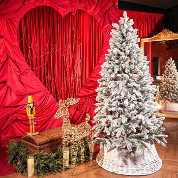 Global Snow-Covered Christmas Tree PVC+PE 180 CM დათოვლილი ნაძვის ხე შერეული სილიკონის წიწვებით, 5 image