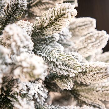 Global Snow-Covered Christmas Tree PVC+PE 180 CM დათოვლილი ნაძვის ხე შერეული სილიკონის წიწვებით, 8 image