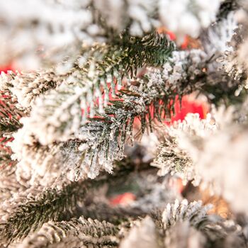 Global Snow-Covered Christmas Tree PVC+PE 180 CM დათოვლილი ნაძვის ხე შერეული სილიკონის წიწვებით, 9 image