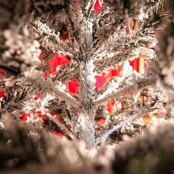 Global Snow-Covered Christmas Tree PVC+PE 180 CM დათოვლილი ნაძვის ხე შერეული სილიკონის წიწვებით, 11 image