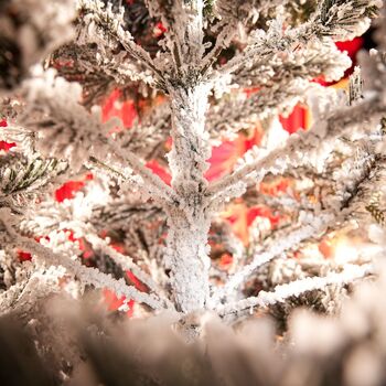 Global Snow-Covered Christmas Tree PVC+PE 180 CM დათოვლილი ნაძვის ხე შერეული სილიკონის წიწვებით, 13 image