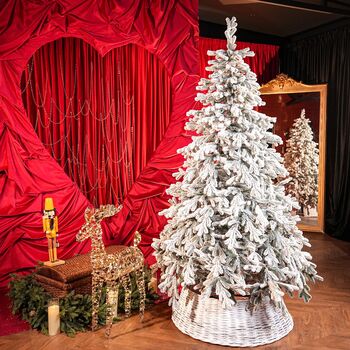 Viennese Snow-Covered PE 210 CM  Christmas Tree დათოვლილი ნაძვის ხე 100% სილიკონი