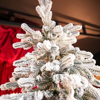 Viennese Snow-Covered PE 210 CM  Christmas Tree დათოვლილი ნაძვის ხე 100% სილიკონი, 9 image