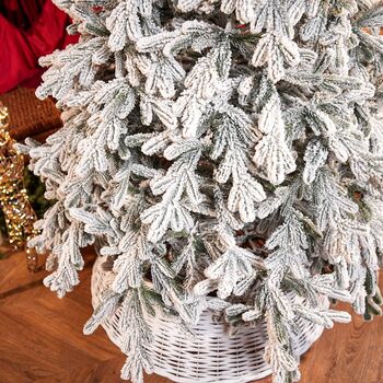 Viennese Snow-Covered PE 210 CM  Christmas Tree დათოვლილი ნაძვის ხე 100% სილიკონი, 8 image