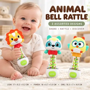 Colorful Soft Baby Rattle - ბავშვის ჩხრიალა სათამაშო