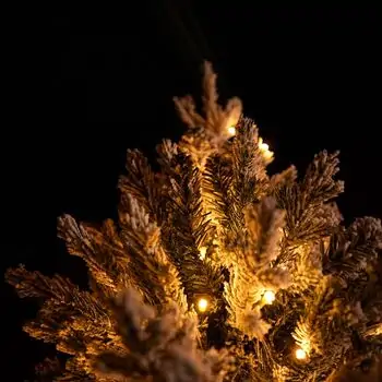 Snowhaven Christmas Tree With Lights 225 CM Snow-Covered - საახალწლო ნაძვის ხე დათოვლილი ტოტებით და განათებით, 15 image