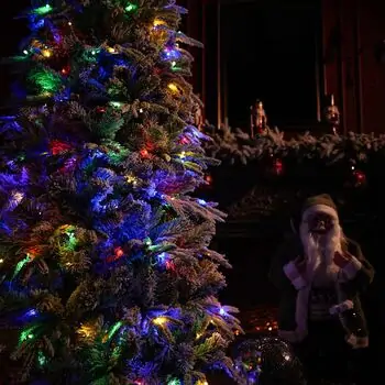 Snowcrest Christmas Tree  210 CM With Colorful Lights - დათოვლილი ნაძვის ხე ფერადი განათებით და შერეული სილიკონის წიწვით, 11 image