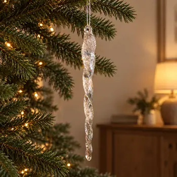Twisted Crystal Icicle Hanging Decoration - ნაძვის ხის სათამაშო