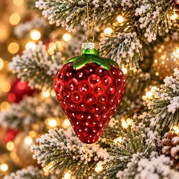 Christmas Strawberry Hanging Decoration - ნაძვის ხის სათამაშო