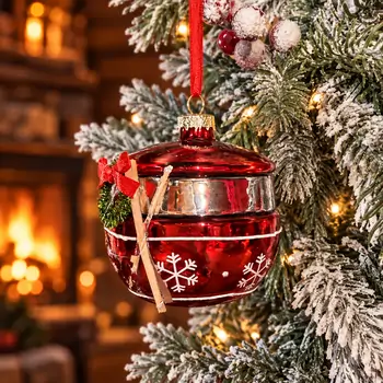 Christmas Ski Lodge Hanging Decoration - ნაძვის ხის სათამაშო