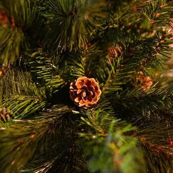 Winter Pearl Christmas Tree 210 CM With Pine Cones And Berries - ნაძვის ხე გირჩით და კენკრით, 15 image