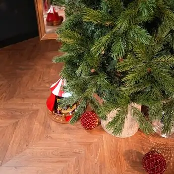 Snowcrest Christmas Tree 100% Silicone PE 210 CM With Stand - ნაძვის ხე სადგამით 100% სილიკონი, 6 image