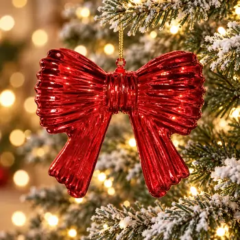 Holiday Bow Red Hanging Decoration - ნაძვის ხის სათამაშო