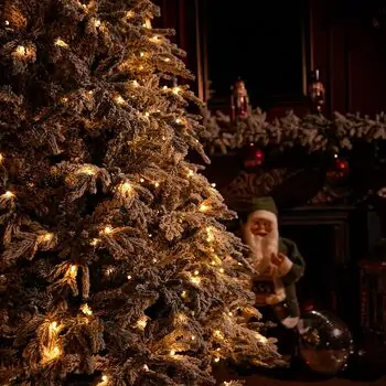 Snowhaven Christmas Tree With Lights 225 CM Snow-Covered - საახალწლო ნაძვის ხე დათოვლილი ტოტებით და განათებით, 9 image