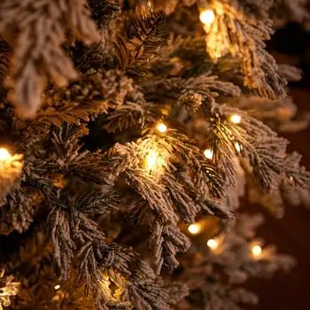Snowhaven Christmas Tree With Lights 225 CM Snow-Covered - საახალწლო ნაძვის ხე დათოვლილი ტოტებით და განათებით, 16 image