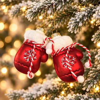 Christmas Mittens Hanging Decoration - ნაძვის ხის სათამაშო, 2 image