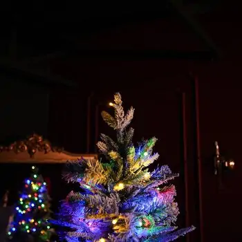 Snowcrest Christmas Tree  210 CM With Colorful Lights - დათოვლილი ნაძვის ხე ფერადი განათებით და შერეული სილიკონის წიწვით, 6 image