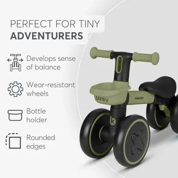 KikkaBoo Ride On Blinky Green - ველოსიპედი, 6 image