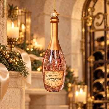 Extra Fancy Champagne Hanging Decoration - ნაძვის ხის სათამაშო