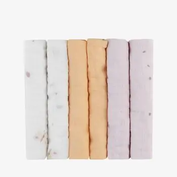 KikkaBoo Muslin cloth set 6 pcs 30x30 cm Hedge-hugs  ახალშობილის პლედი​, 2 image