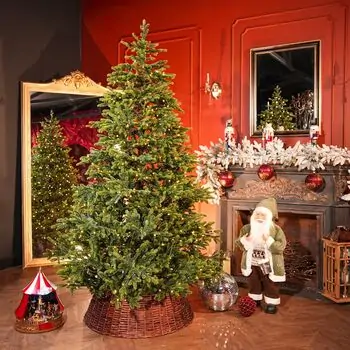 Snowdrop Christmas Tree 210 CM 100% Silicone With Lights - ნაძვის ხე 100 % სილიკონი, განათებით