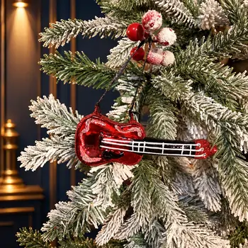 Red Electric Guitar Hanging Decoration - ნაძვის ხის სათამაშო