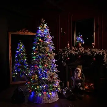 Snowcrest Christmas Tree  210 CM With Colorful Lights - დათოვლილი ნაძვის ხე ფერადი განათებით და შერეული სილიკონის წიწვით, 5 image