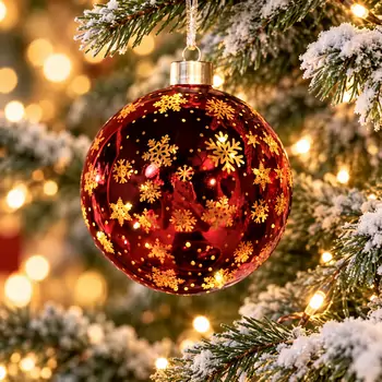 Golden Snowfall Hanging Decoration - ნაძვის ხის სათამაშო, 2 image