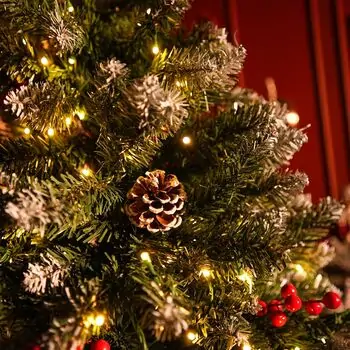 Frosted Haven Christmas Tree  210 CM With Light, Snow-Covered Branches, Pine Cones And Berries - ნაძვის ხე განათებით დათოვლილი ბოლოებით, გირჩით და კენკრით, 14 image