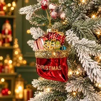 Gift-Filled Christmas Stocking Hanging Decoration - ნაძვის ხის სათამაშო
