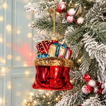 Gift-Filled Christmas Stocking Hanging Decoration - ნაძვის ხის სათამაშო, 2 image