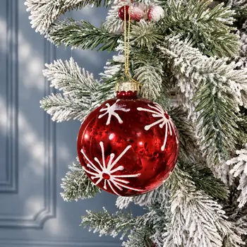 Snowflake Red Hanging Decoration - ნაძვის ხის სათამაშო