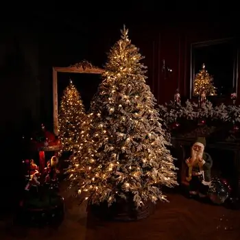 Snowhaven Christmas Tree With Lights 225 CM Snow-Covered - საახალწლო ნაძვის ხე დათოვლილი ტოტებით და განათებით, 5 image