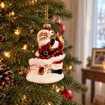 Santa in the Chimney Hanging Decoration - ნაძვის ხის სათამაშო