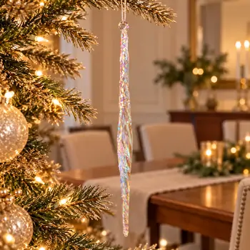 Iridescent Icicle Hanging Decoration - ნაძვის ხის სათამაშო