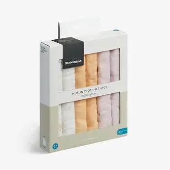 KikkaBoo Muslin cloth set 6 pcs 30x30 cm Hedge-hugs  ახალშობილის პლედი​